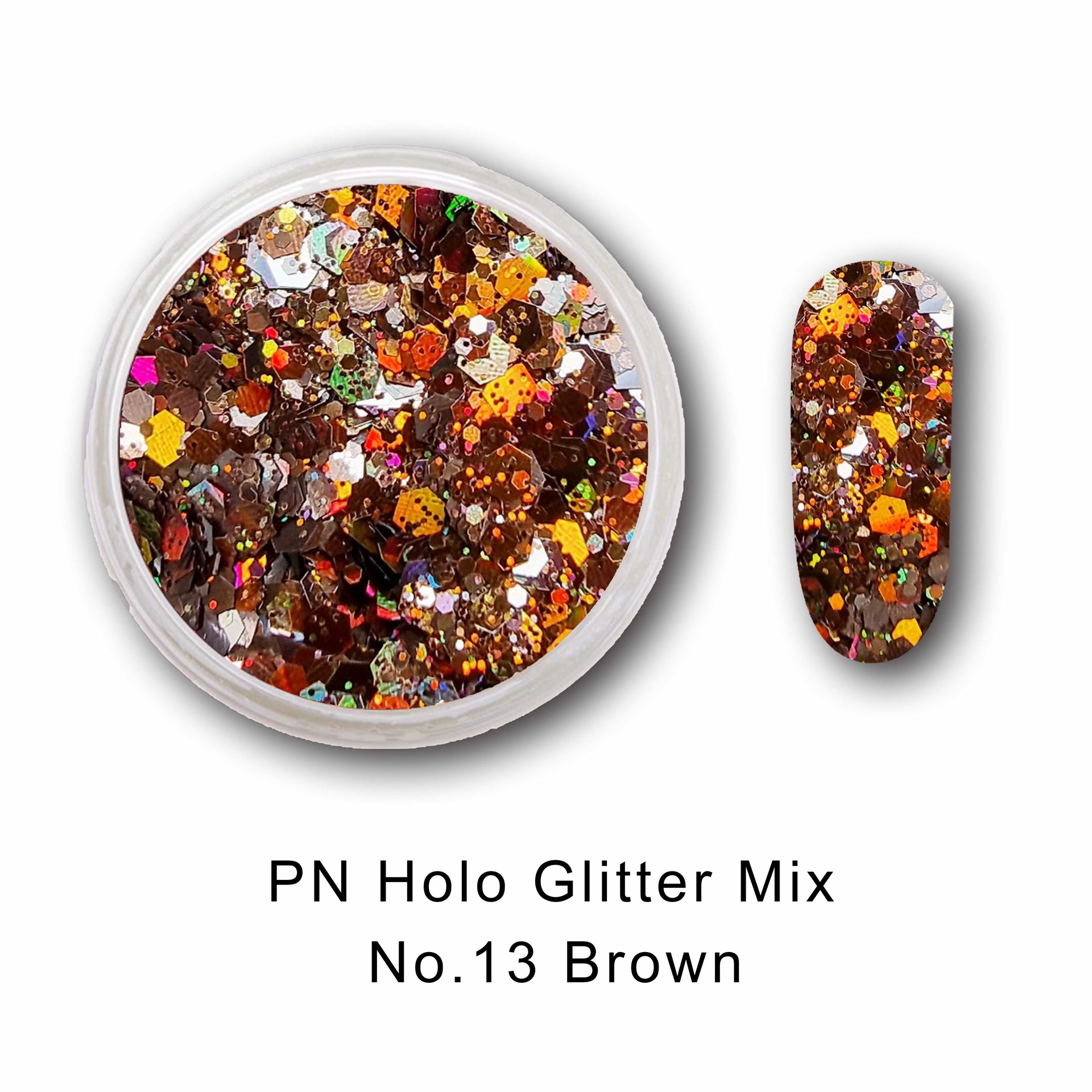 PN Holo glitter mix No.13 Brown