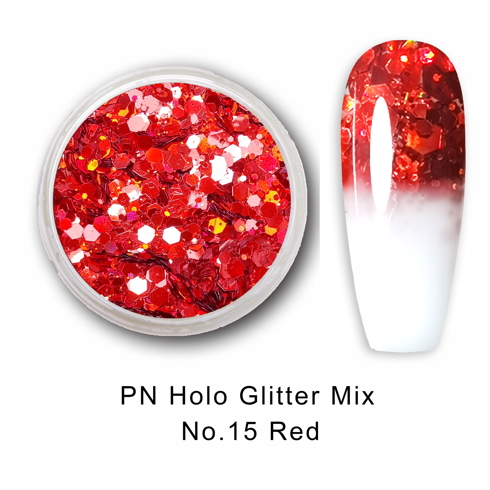 PN Holo glitter mix No.15 Red