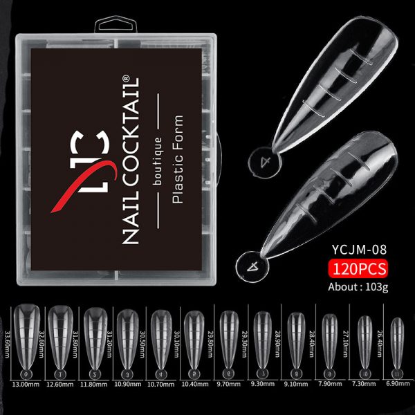 NCB Poly Gél Tip szett - 120 db - No.8 Mandula