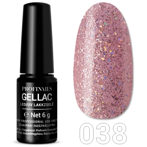 Profinails Gel Lac LED/UV lakkzselé 6gr No.038