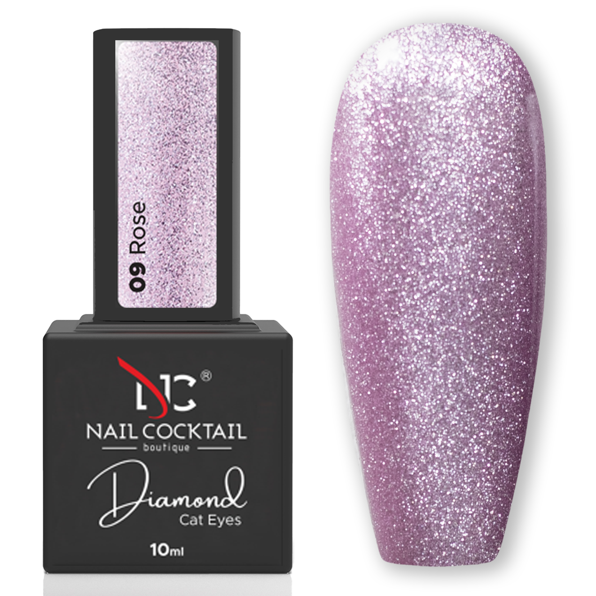 Nail Cocktail Boutique Diamond Cat Eye gél lakk 10 ml No.09 Rose