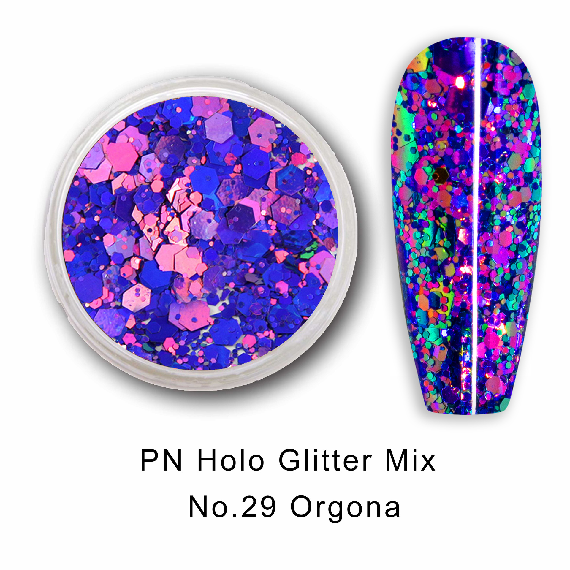 PN Holo glitter mix No.29 Orgona