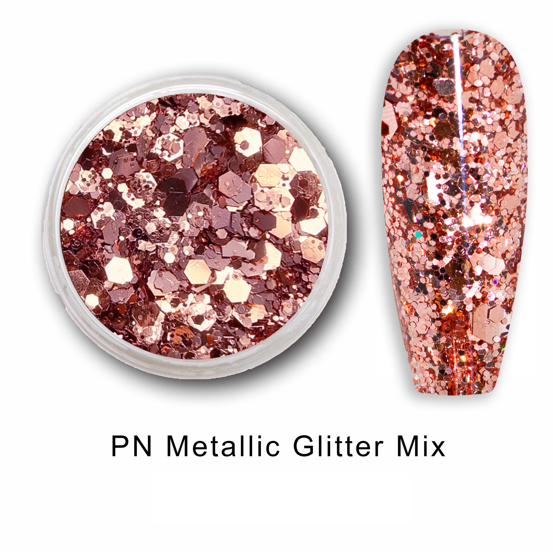 PN Metallic glitter mix No.28 Rosegold