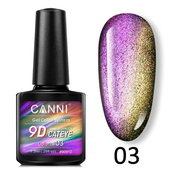 CANNI Cat Eye 9D gél lakk 03 - MACSKASZEM EFFEKT - 7.3 ml