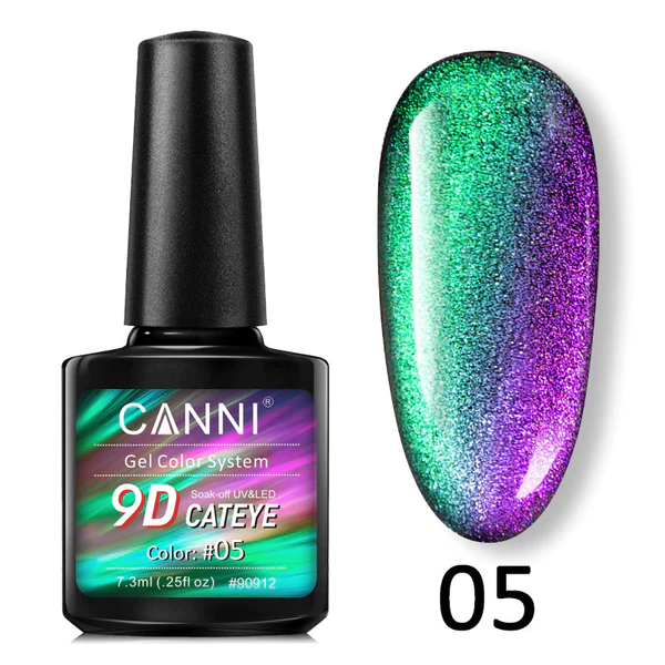 CANNI Cat Eye 9D gél lakk 05 - MACSKASZEM EFFEKT - 7.3 ml