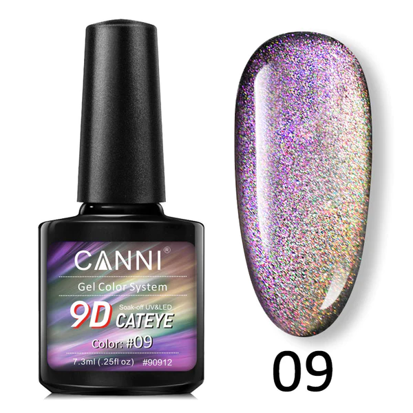 CANNI Cat Eye 9D gél lakk 09 - MACSKASZEM EFFEKT - 7.3 ml