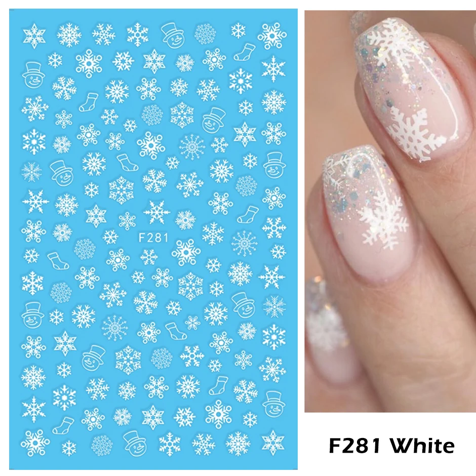 Köröm matrica 3D-s No.F281 - White-35