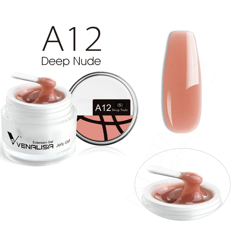 Venalisa Jelly Gel - új formula - 15 ml építőzselé - A12 Deep Nude