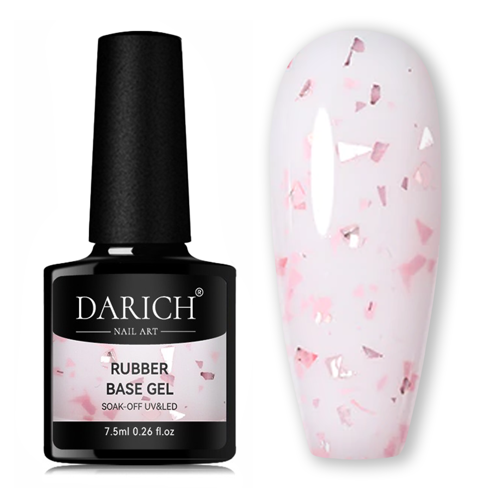 DARICH Rubber Base 7.5 ml No.F3 Rose Flakyes