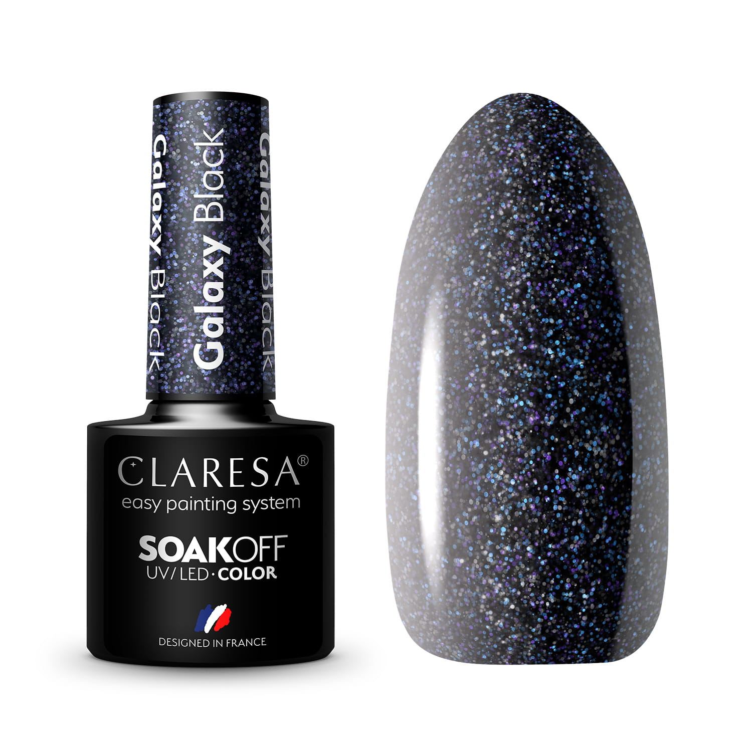 CLARESA UV/LED gél lakk 5g - Galaxy Black