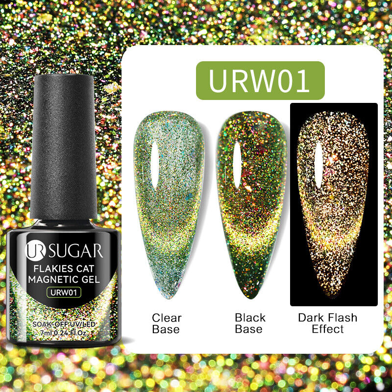 UR SUGAR 7 ml - Flakies Cat Magnetic Gel - URW01