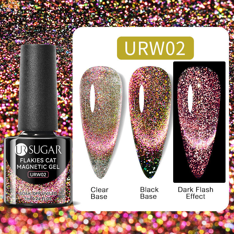 UR SUGAR 7 ml - Flakies Cat Magnetic Gel - URW02
