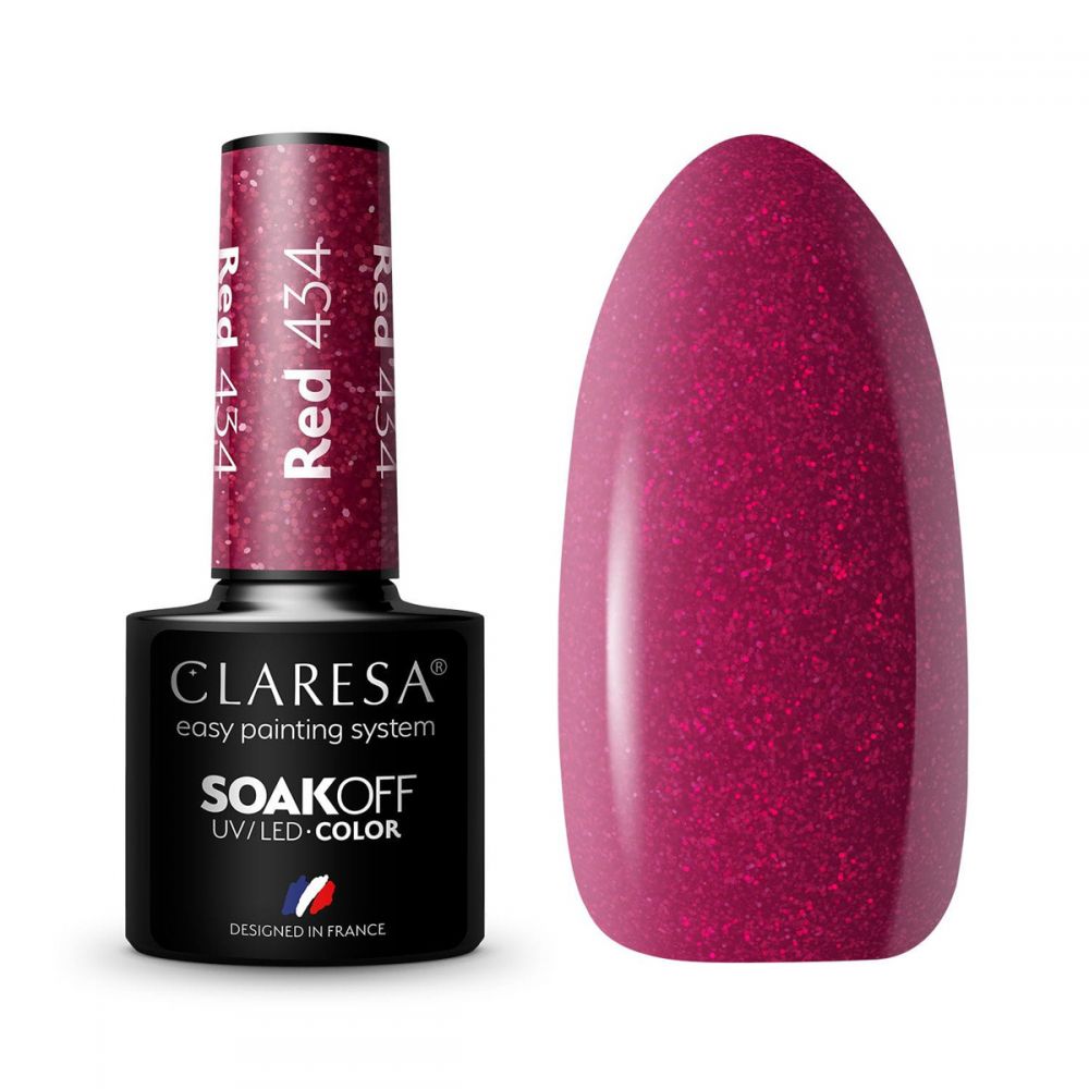 CLARESA UV/LED gél lakk 5g -RED 434