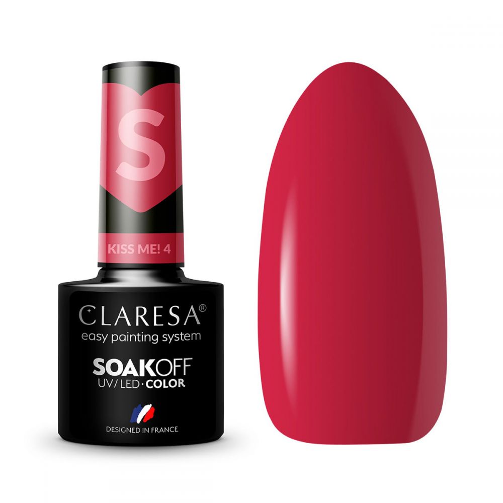CLARESA UV/LED gél lakk 5g -  Kiss Me! 4