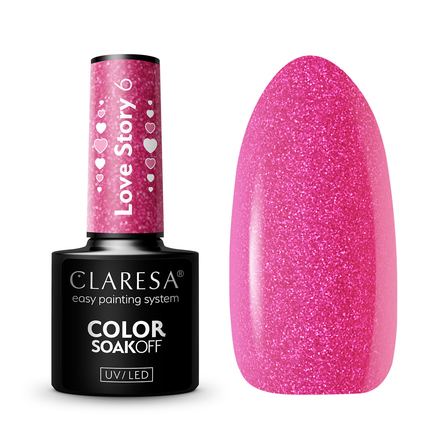 CLARESA UV/LED gél lakk 5g - LOVE STORY 6