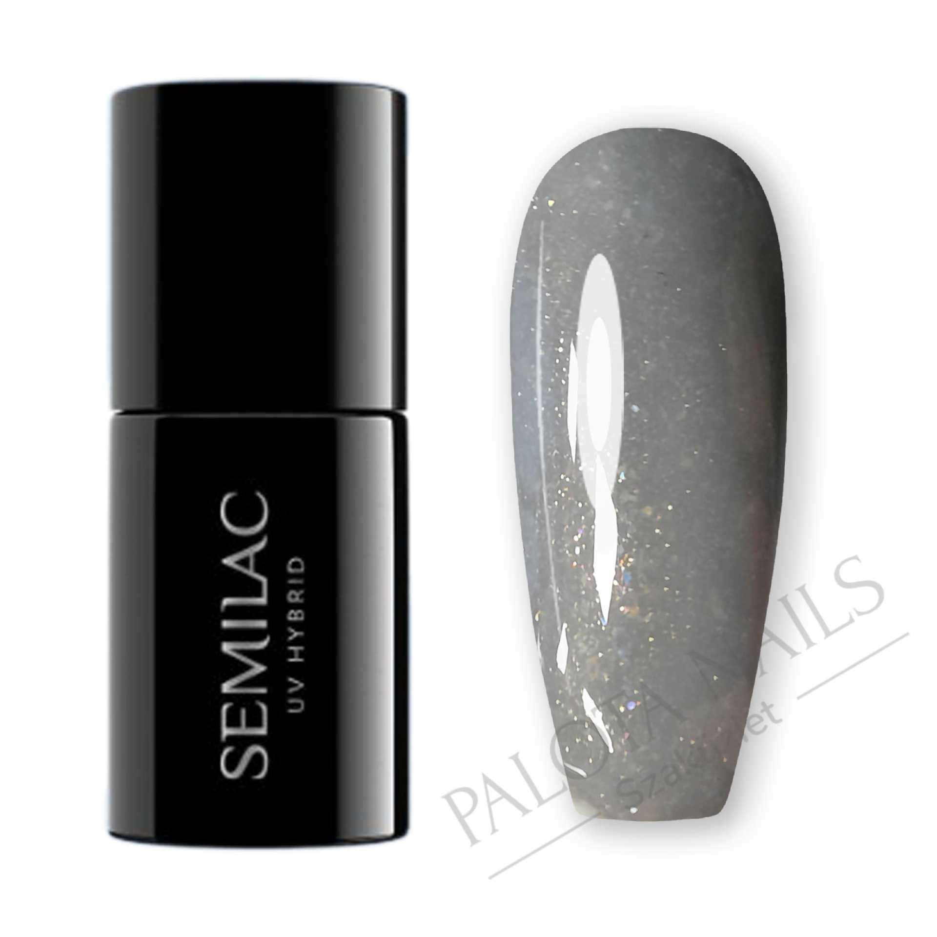 SEMILAC UV/LED Gél Lakk 7ml - 325 - Frosty Carbon Shimmer