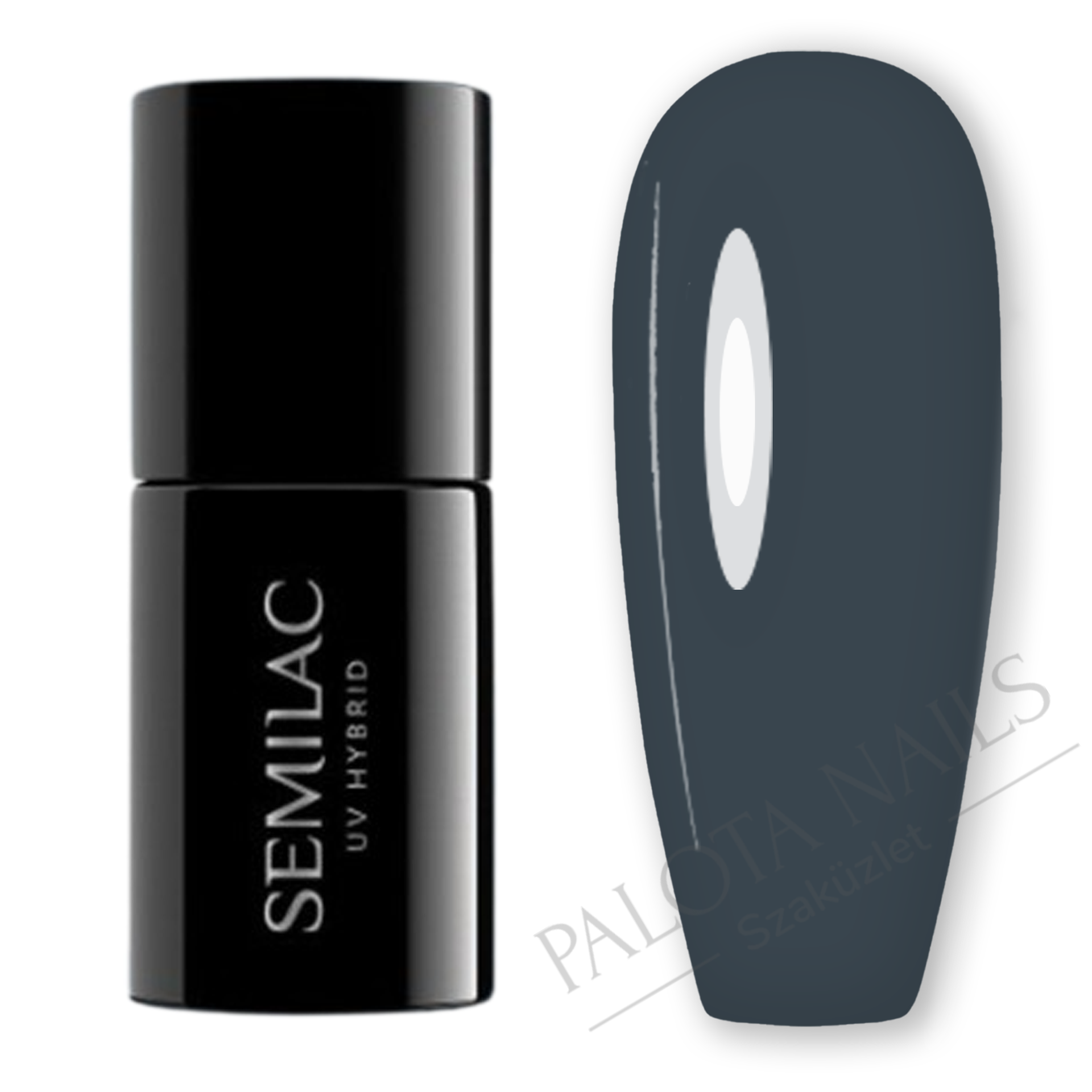 SEMILAC UV/LED Gél Lakk 7ml - 525 - Legendary Six Navy Grey