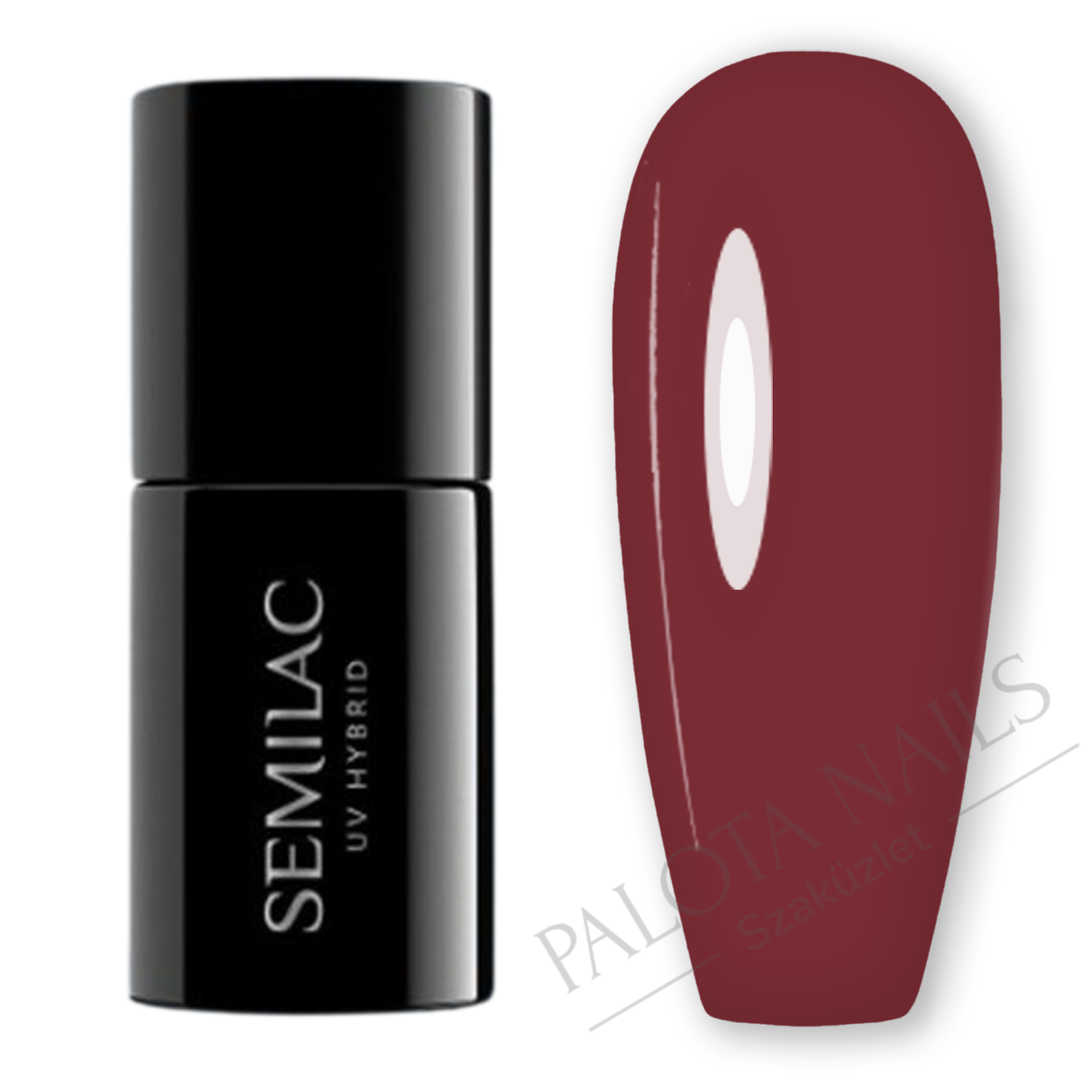 SEMILAC UV/LED Gél Lakk 7ml - 527 - Legendary Six Burgundy