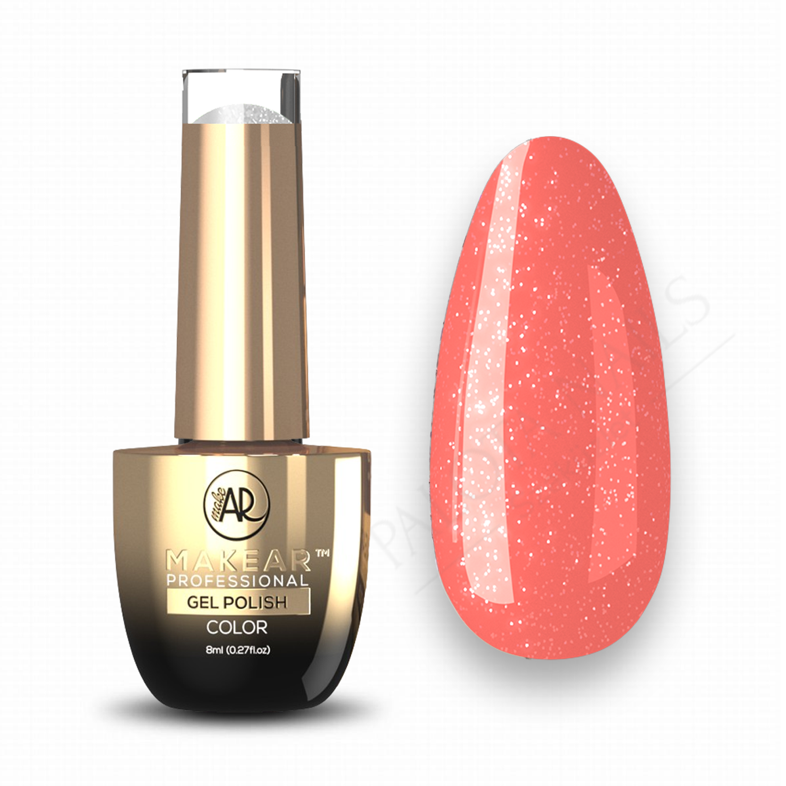 MAKEAR Glitter Neon Gel Polish 8ml No.NG04 Bali Neoshine