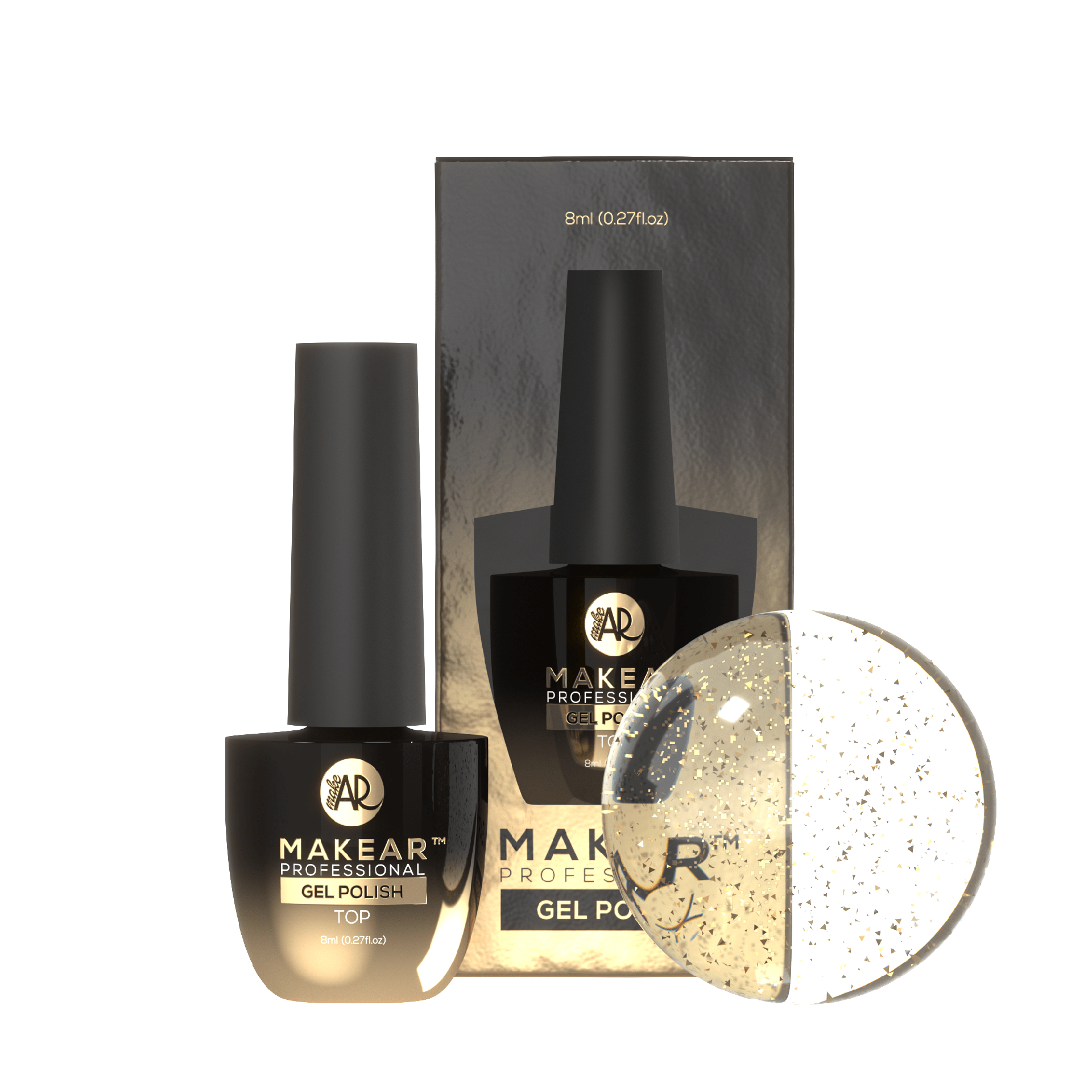 MAKEAR No Wipe Top - GOLD 8ml