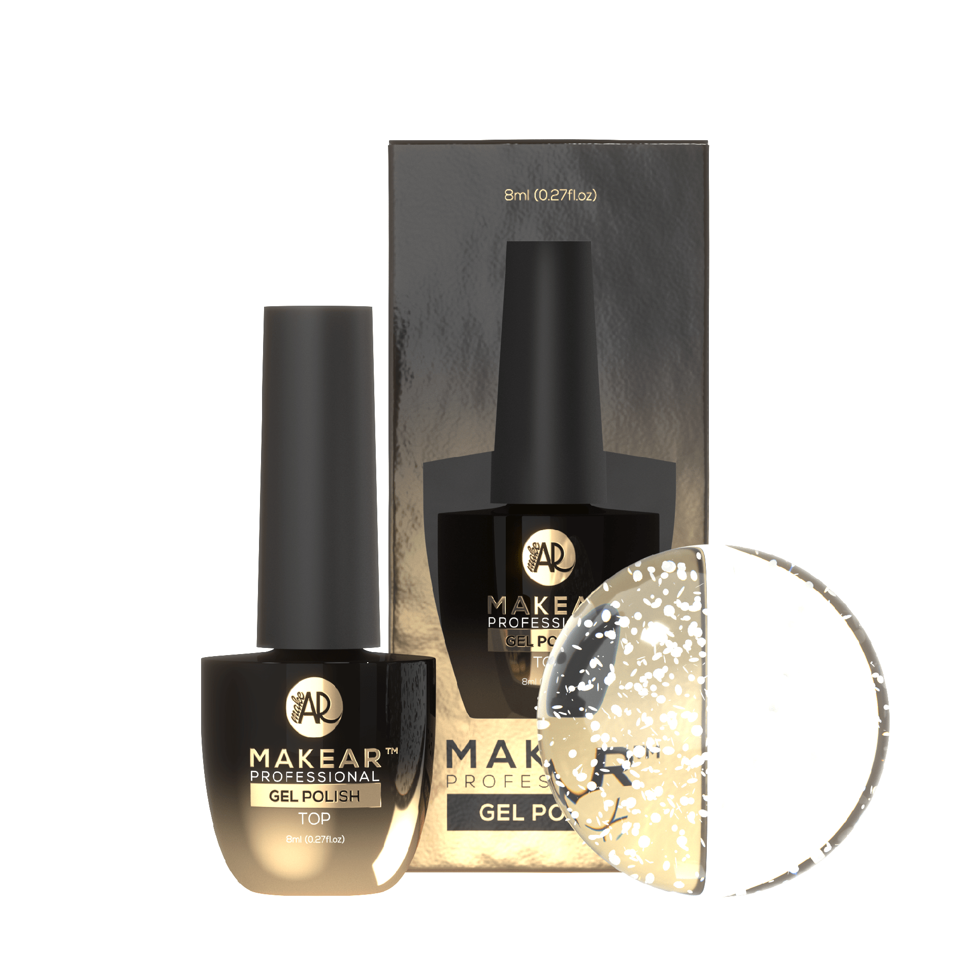 MAKEAR No Wipe Top - Dots White 8ml