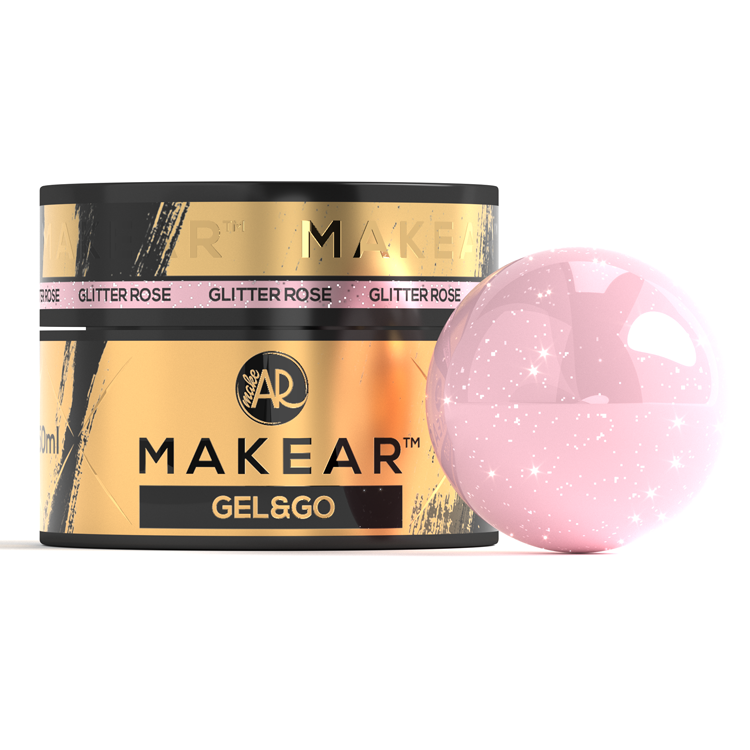 MAKEAR Gel&Go Builder Gél No.GG23 Glitter Rose 50ml