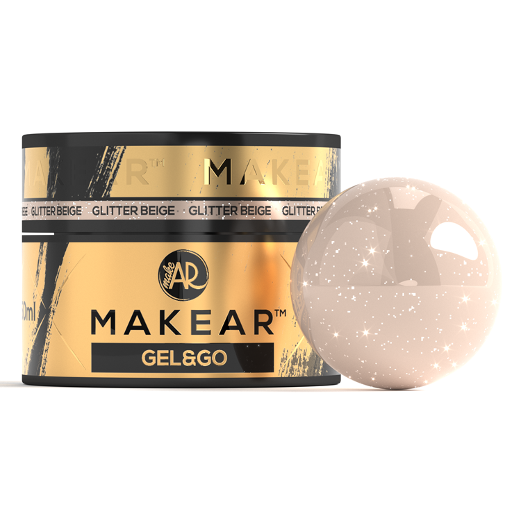 MAKEAR Gel&Go Builder Gél No.GG25 Glitter Beige 50ml