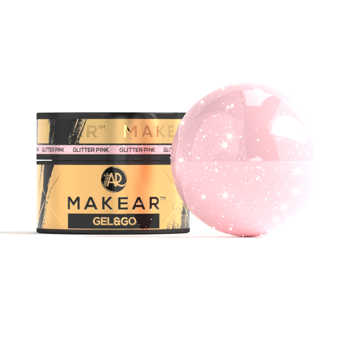 MAKEAR Gel&Go Builder Gél No.GG22 Pink Glitter 15ml