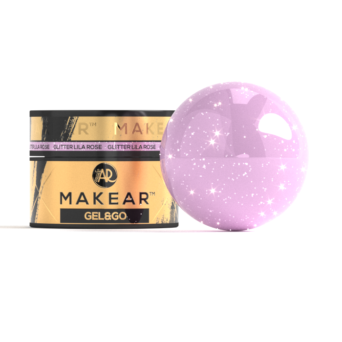 MAKEAR Gel&Go Builder Gél No.GG24 Glitter Lila Rose 15ml