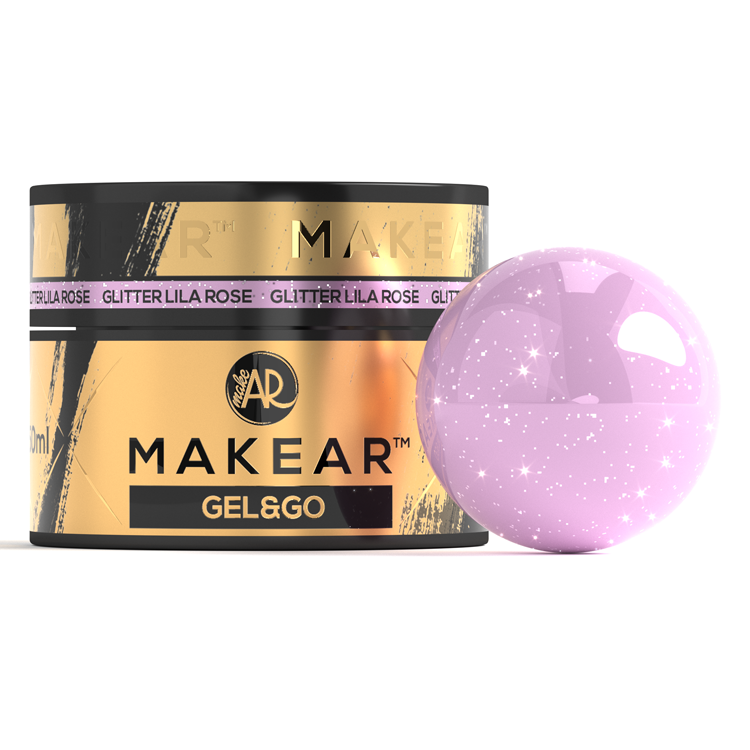 MAKEAR Gel&Go Builder Gél No.GG24 Glitter Lila Rose 50ml