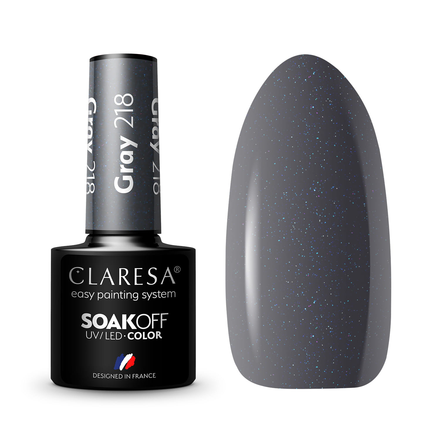 CLARESA UV/LED gél lakk 5g - GRAY 218