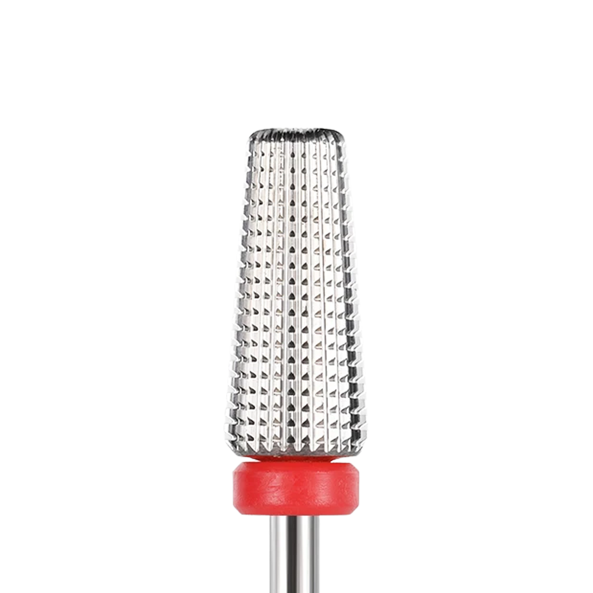 Karbid csiszolófej - hard cone, volcano egyenes végű - finom (piros)
