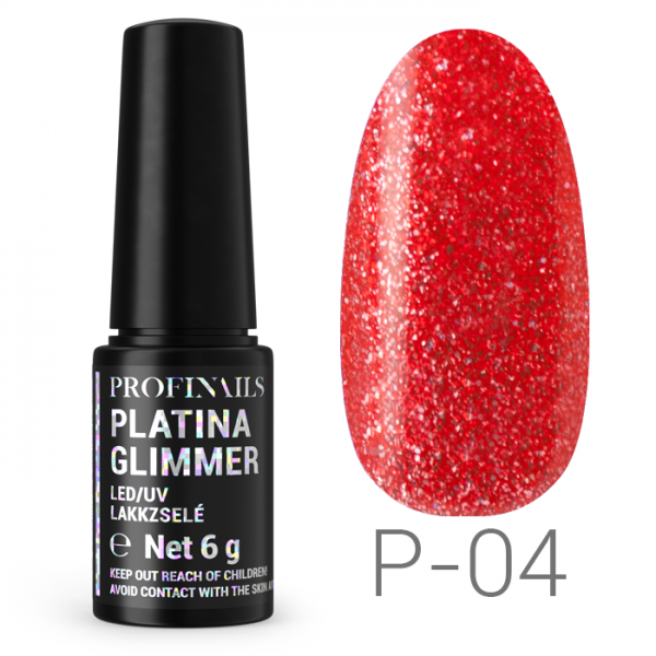 Profinails Platina Glimmer LED/UV lakkzselé 6gr P-04