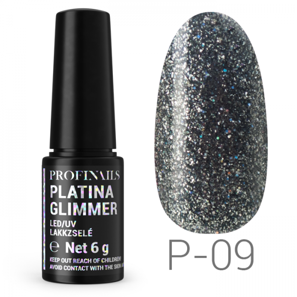 Profinails Platina Glimmer LED/UV lakkzselé 6gr P-09