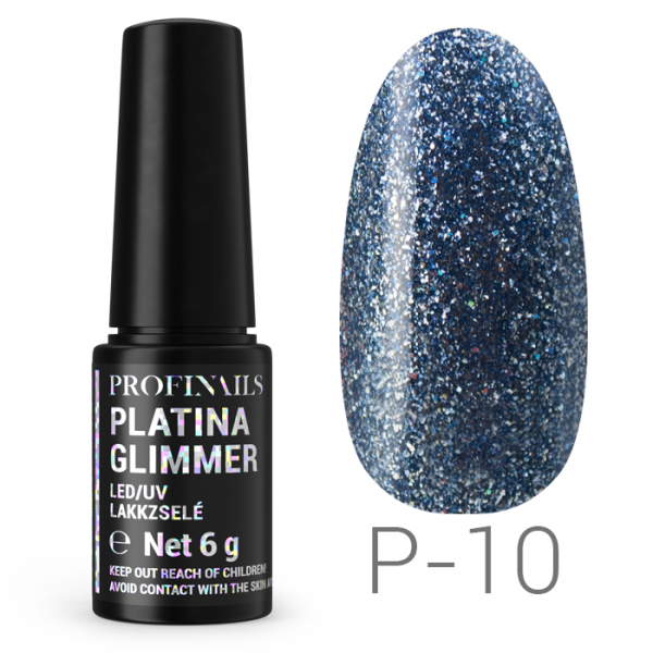 Profinails Platina Glimmer LED/UV lakkzselé 6gr P-10