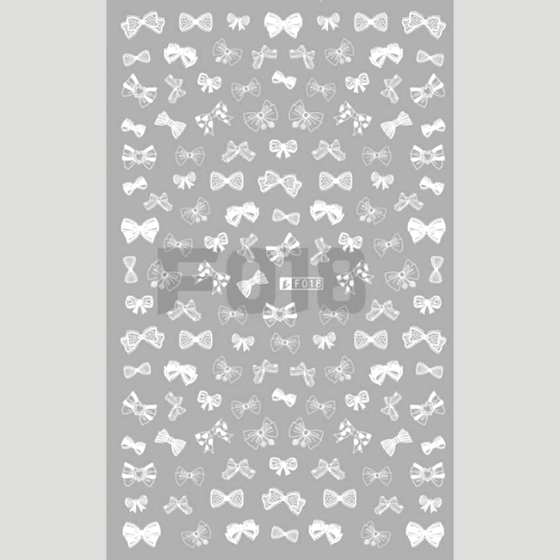 Köröm matrica 3D-s No.F018 fehér masni