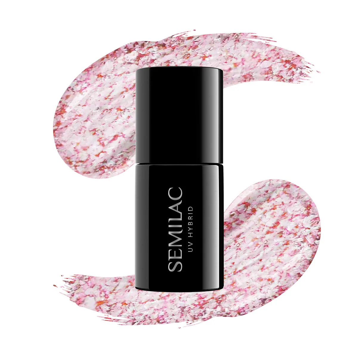 SEMILAC UV/LED Gél Lakk 7ml - 295 - Peach Pink Shimmer