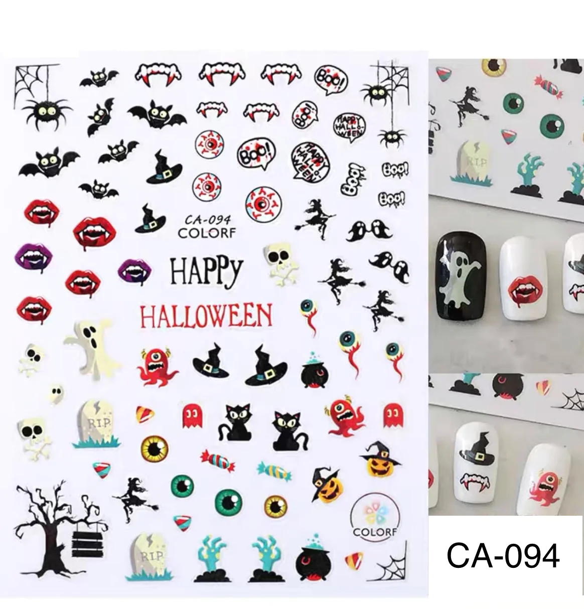 Köröm matrica 3D-s No.CA094 Halloween -187