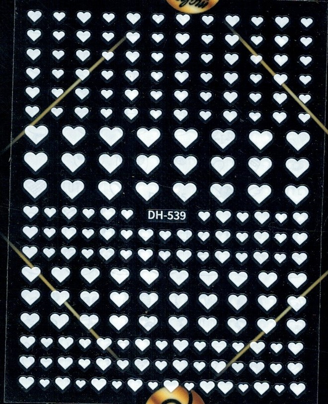 Köröm matrica 3D-s No.DH539 White 