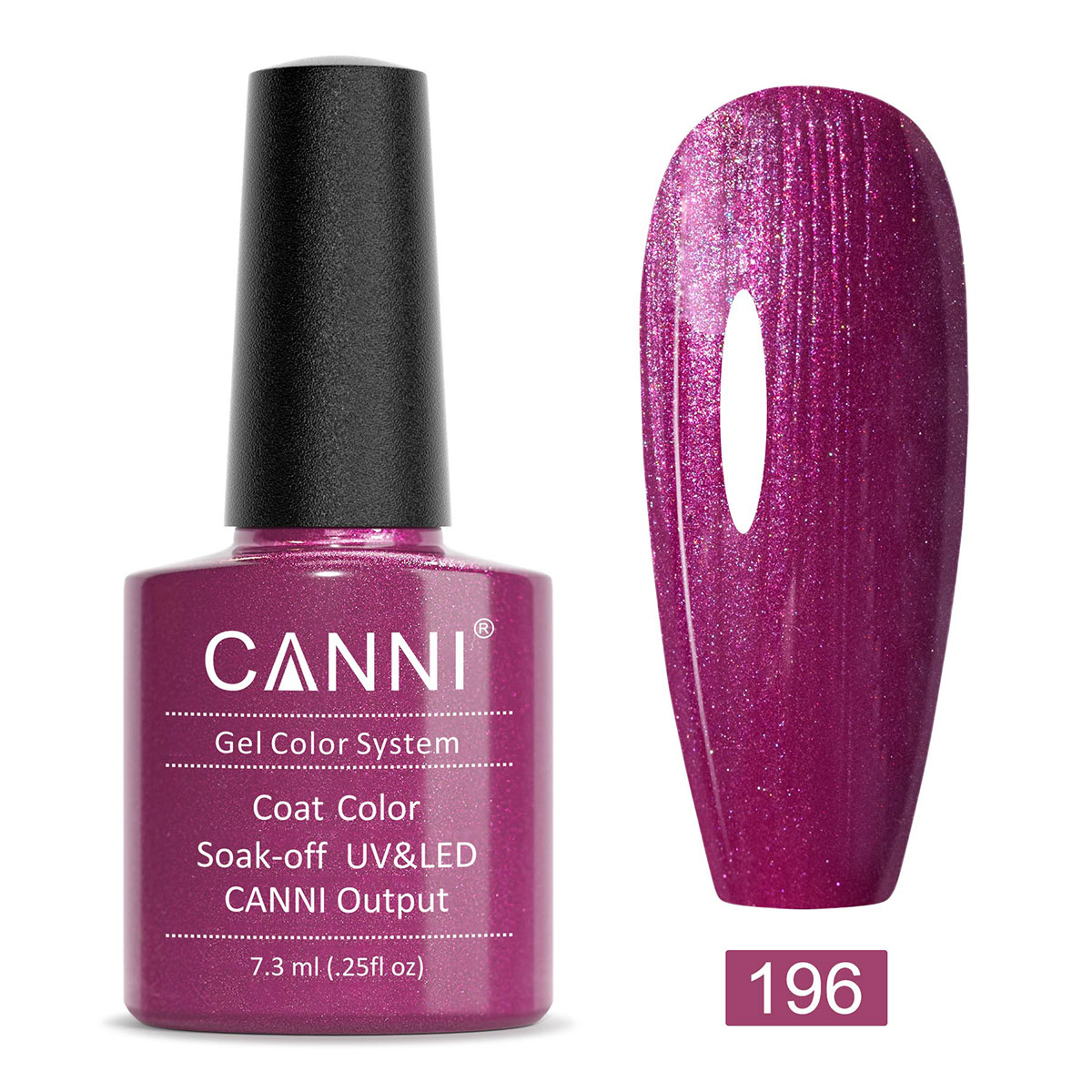 CANNI UV/LED gél lakk 7.3 ml No.196