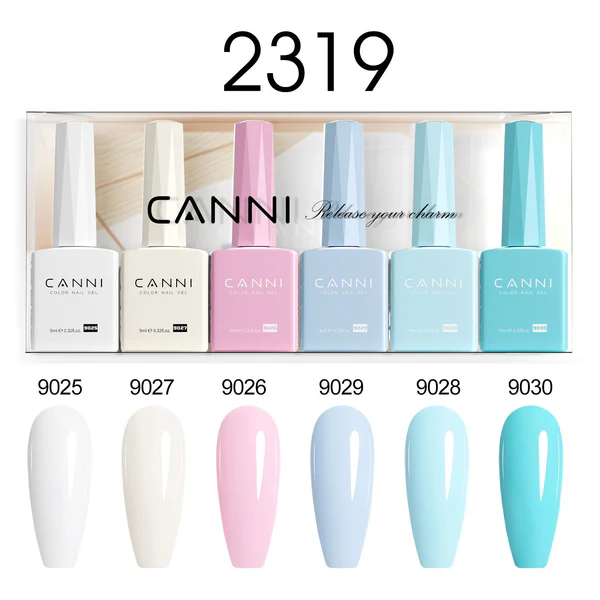 CANNI HEMA FREE UV/LED gél lakk szett 6x9ml - Cotton Candy