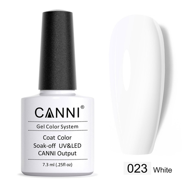 CANNI UV/LED gél lakk 7.3 ml No.023 - White