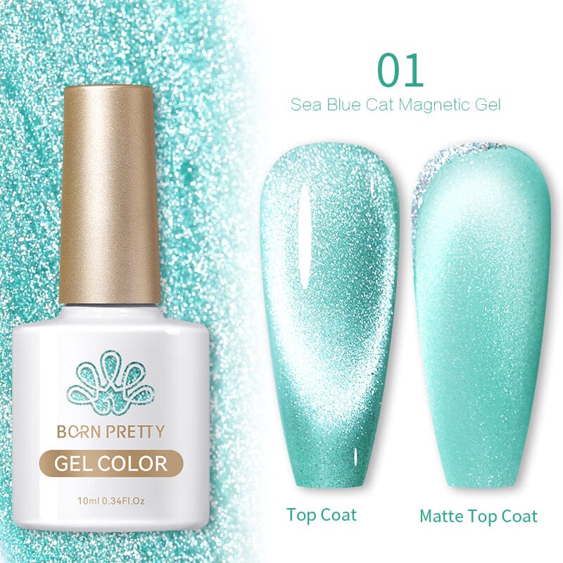 Born Pretty Sea Blue Cat Magnetic UV/LED gél lakk 10 ml - SB01