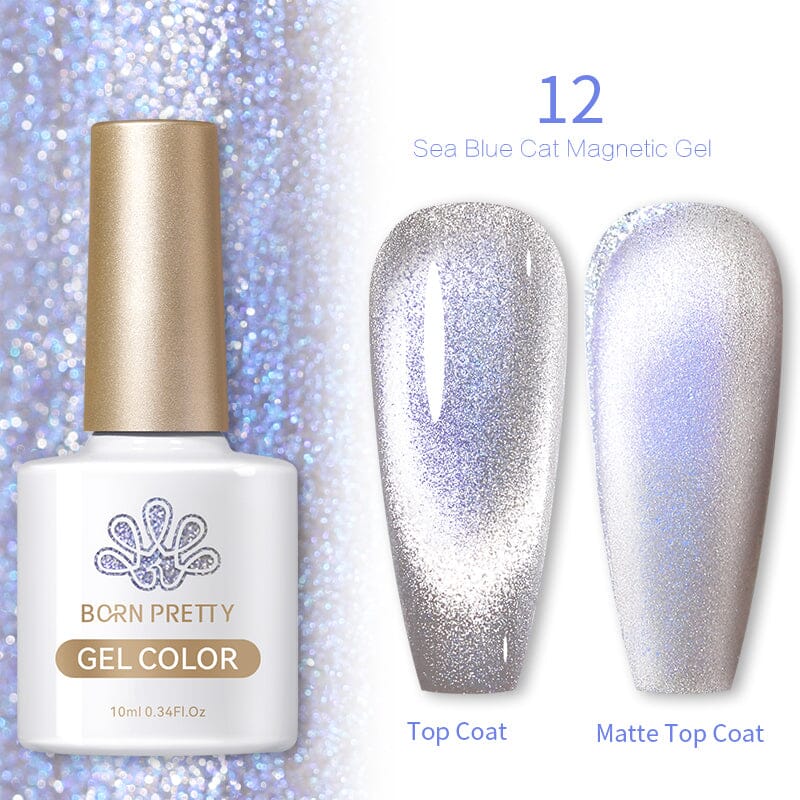 Born Pretty Sea Blue Cat Magnetic UV/LED gél lakk 10 ml - SB12