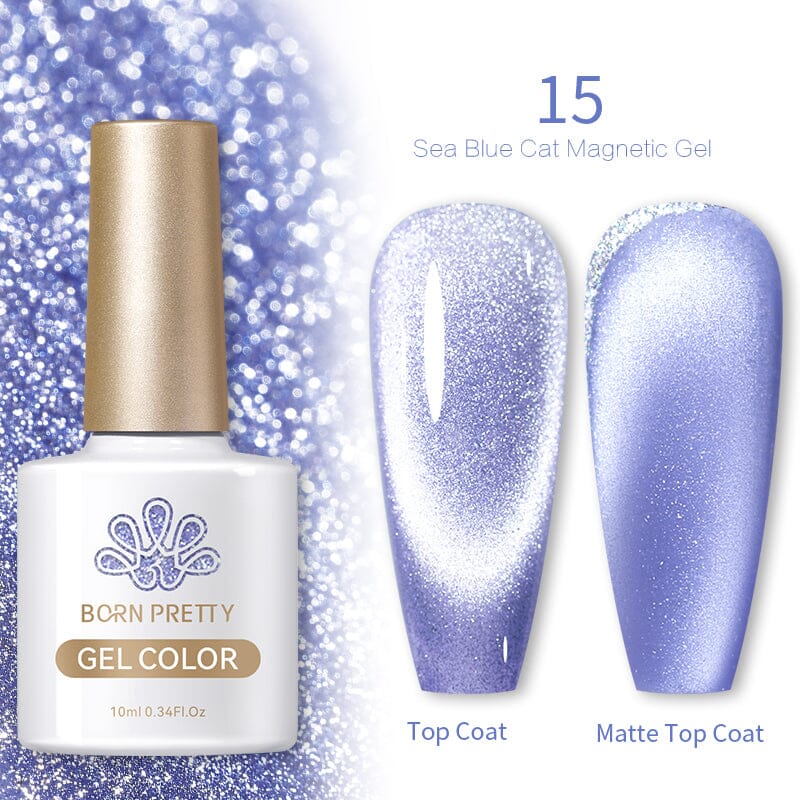 Born Pretty Sea Blue Cat Magnetic UV/LED gél lakk 10 ml - SB15