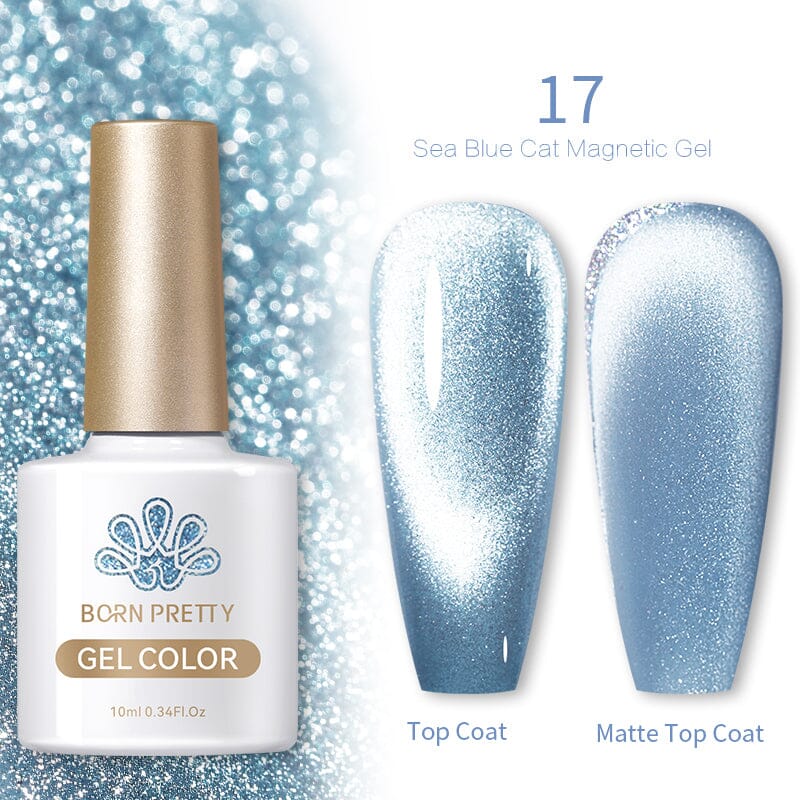 Born Pretty Sea Blue Cat Magnetic UV/LED gél lakk 10 ml - SB17
