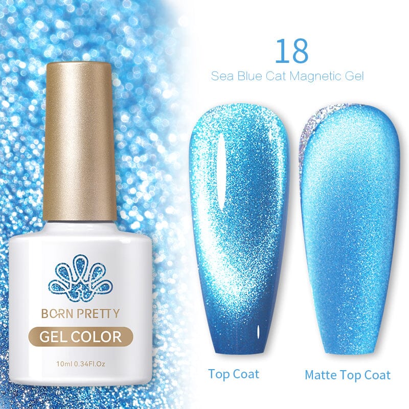 Born Pretty Sea Blue Cat Magnetic UV/LED gél lakk 10 ml - SB18