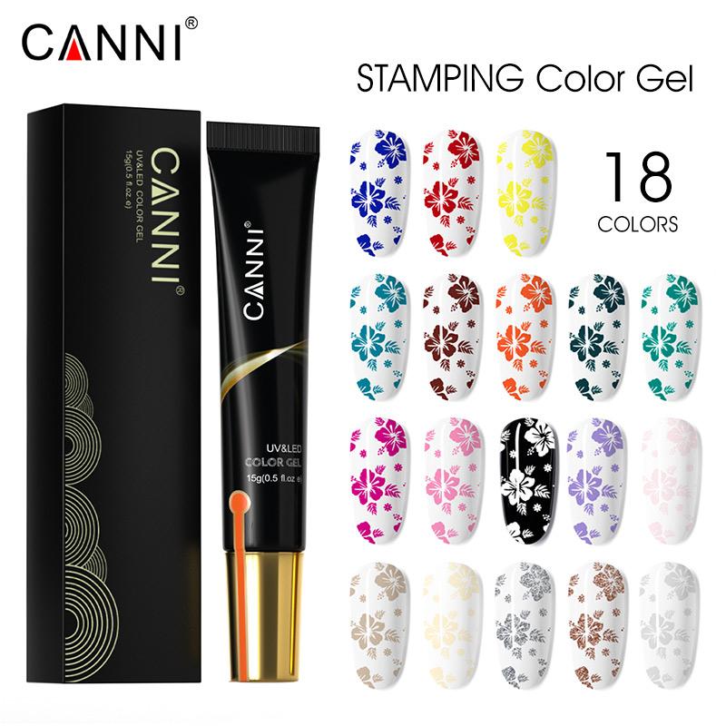 CANNI 2in1 nyomda- és festőzselé 15 ml - AC18 világos szürke